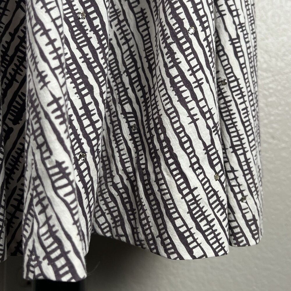 Vintage 1950s Sz 2P Black & White Full Skirt Halter Party Dress Rockabilly+Vest - Picture 6 of 12